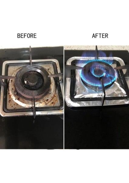 Kare Ocak Üstü Yağ Koruyucu Alüminyum Levha 10'lu Set –23x23 cm fırsatları