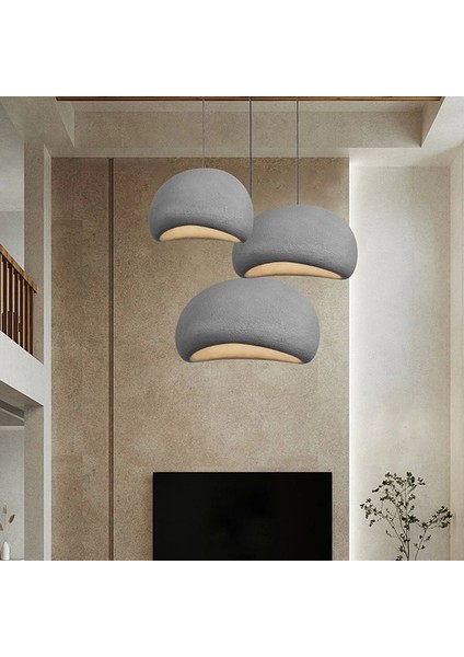 Beton Sarkıt Avize 3'lü Modern Tasarım 30-40-50 Set Yemek Odası Avize ve Salon Avize