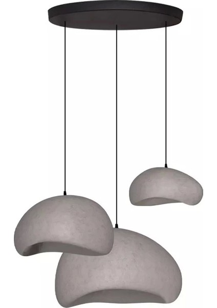 Beton Sarkıt Avize 3'lü Modern Tasarım 30-40-50 Set Yemek Odası Avize ve Salon Avize modelleri
