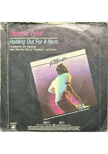 Bonnie Tyler - Holding Out for A Hero 45'lik Plak