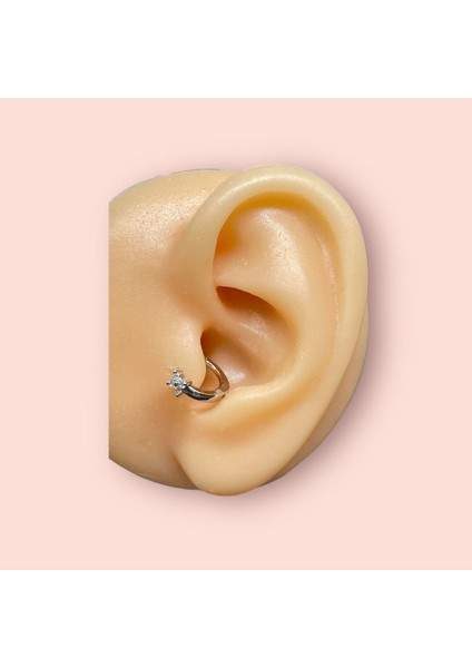Cerrahi Çelik Tam Tur Taşlı Silver Tragus Helix Uyumlu Piercing fırsatları