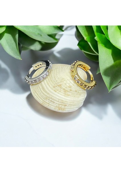 Cerrahi Çelik Gold Tam Tur Taşlı Tragus Helix Uyumlu Piercing modelleri