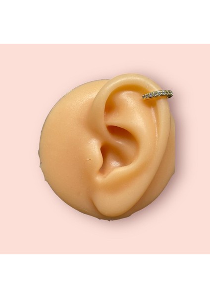 Cerrahi Çelik Gold Tam Tur Taşlı Tragus Helix Uyumlu Piercing indirimleri