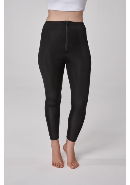 Kadın Fermuar Detaylı Tayt