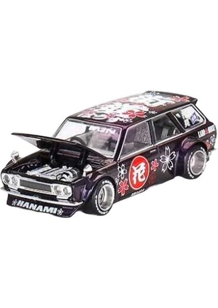 1:64 Diecast Datsun Kaido 510 Wagon Hanami V3 Mini Gt Model Araba