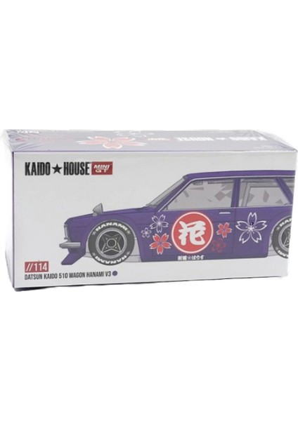 1:64 Diecast Datsun Kaido 510 Wagon Hanami V3 Mini Gt Model Araba