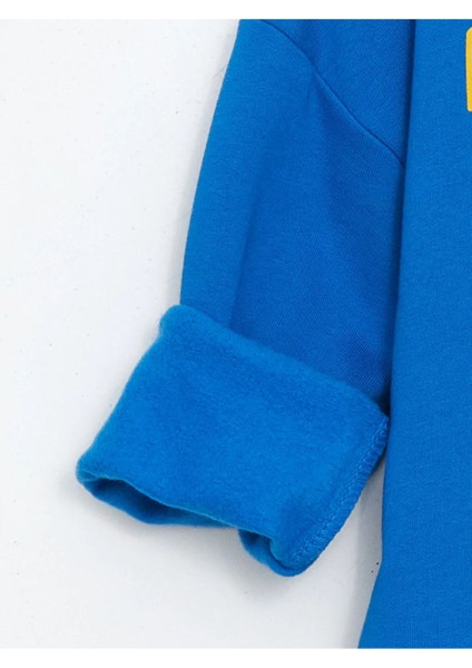 Lcw Baby Mavi Nostaljik Maymun Baskılı Erkek Çocuk Sweatshirt modelleri