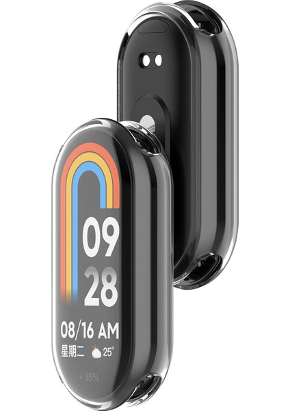 Xiaomi Mi Band 8 Mi Band 9 Uyumlu Şeffaf Silikon Kasa ve Ekran Koruyucu