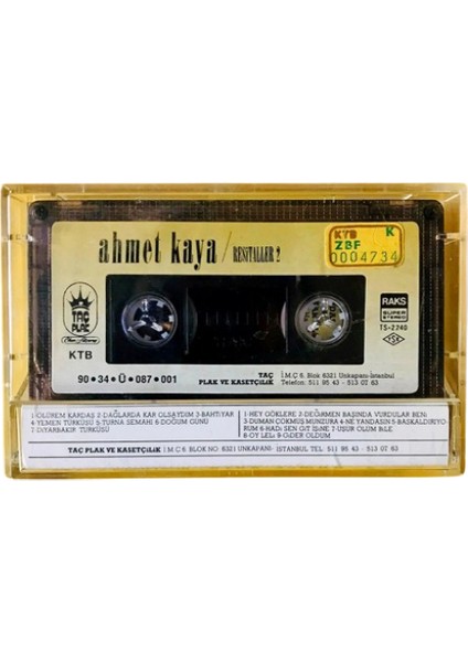 Ahmet Kaya / Resitaller 2 - Müzik Kaset fiyatları