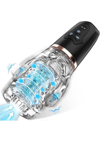 Emişli ve Titreşimli Çift Motorlu Mastürbatör