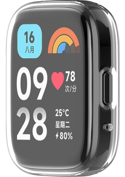 Xiaomi Redmi Watch 3 Active Uyumlu Şeffaf Silikon Kasa ve Ekran Koruyucu fırsatları