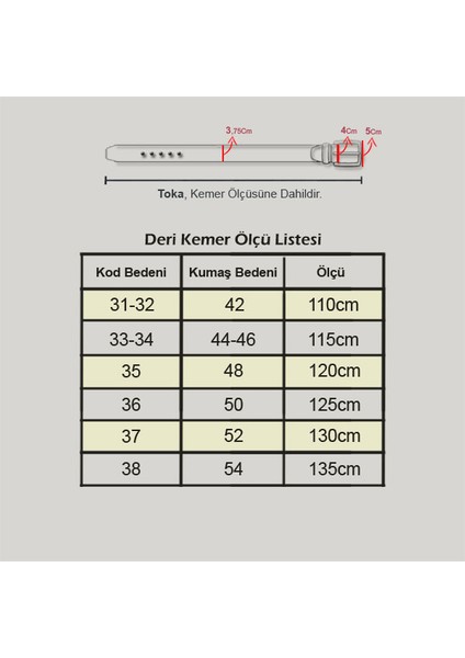 Hediyelik Kahverengi Erkek %100 Hakiki Deri Kemer 4Cm - Eybul