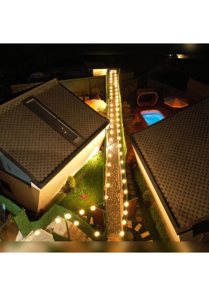 Eksiz Bağlantılı 1 Metre Aralıklı 10 Lu Seyyar Aydınlatma Kablosu Sıralı Düğün Işıkları Köy Düğün Işıkları Tavukçu Duy Kümes Aydınlatma Sıralı Duy Tavukçu Aydınlatma Kablosu