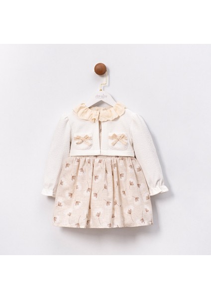 Marry Uzun Kollu Bolerolu Kız Çocuk Elbise