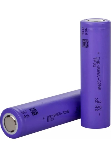 INR18650-32HE 3.6 Volt 3200MAH Li-Ion Şarj Edilebilir Pil 10A Deşajr