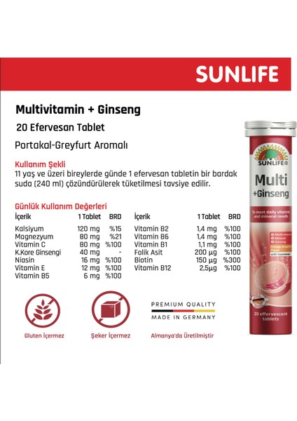 Multivitamin Destek Seti - Multi +Ginseng & Multi +Q10