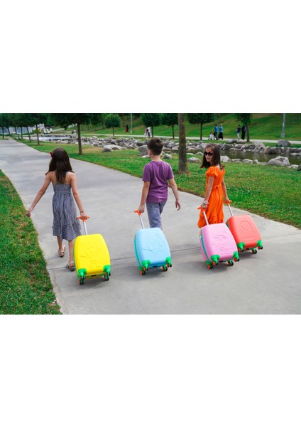 Renkli ve Desenli Çocuk Valizi, Tucklebery Kids Hafif ve Eğlenceli Valiz