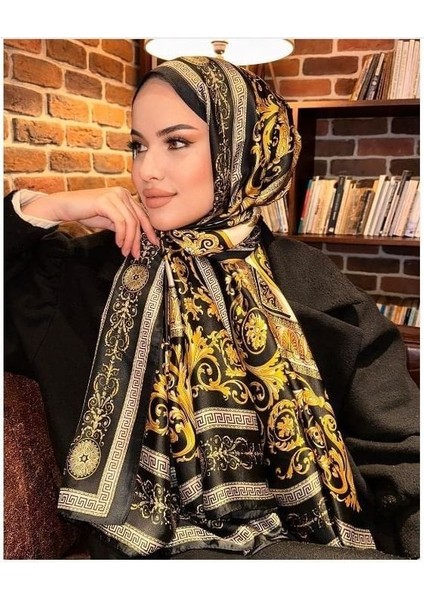 Vual Ipek Şal Siyah Gold