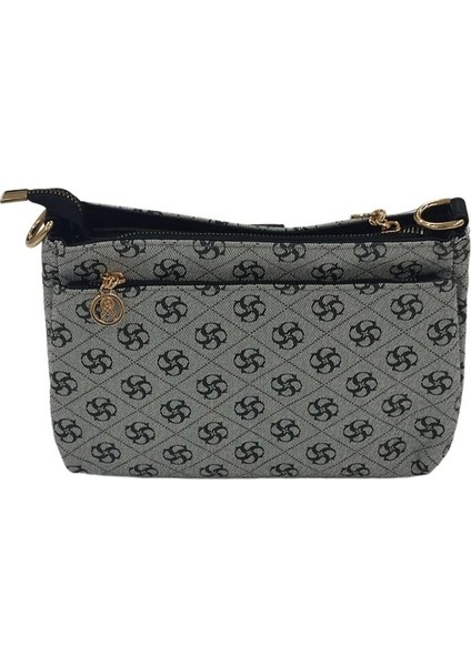 Bayan Çanta Baskılı Gümüş Siyah fiyatları