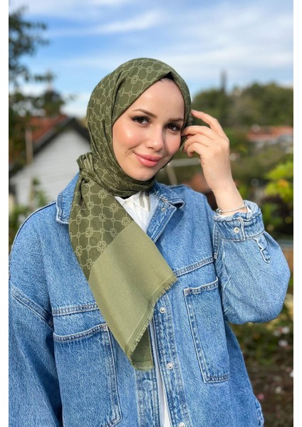 Elegance Monogram Şal 1090100-952 Haki