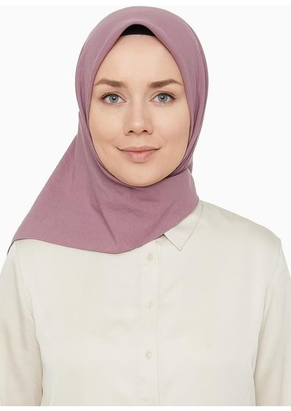 Pamuk Kare Caz Eşarp Gül Kurusu