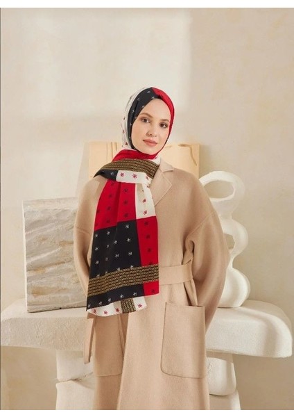 Medine Ipeği Şal Asya Model Kırmızı