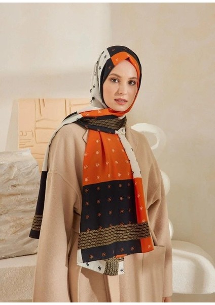 Medine Ipeği Şal Asya Model Turuncu