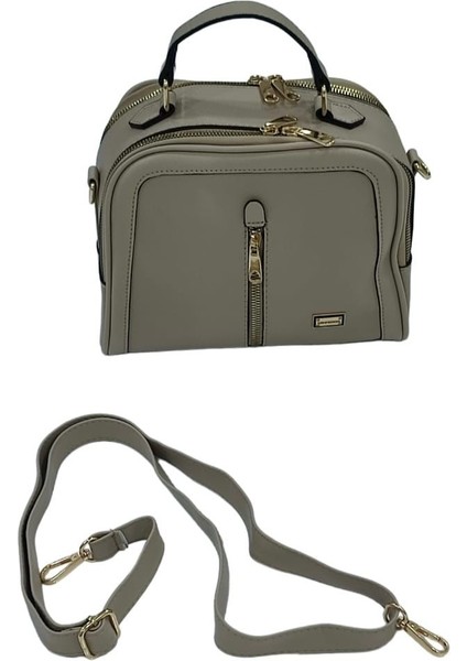 Düz Renk Bayan Çanta Vizon modelleri