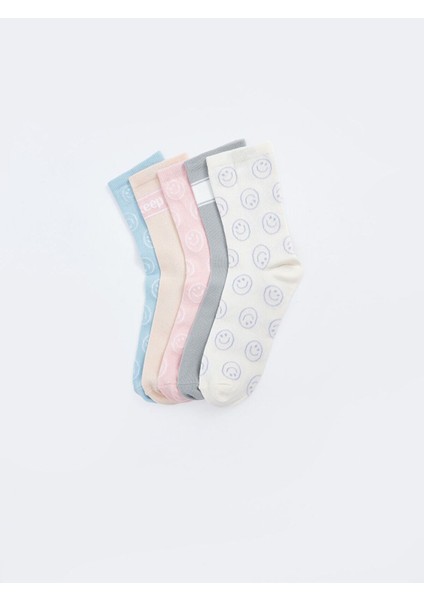 Lcwk Desenli Kadın Soket Çorap 5'li Paket fiyatları