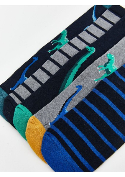 Lcwk Desenli Erkek Çocuk Soket Çorap 5'li modelleri