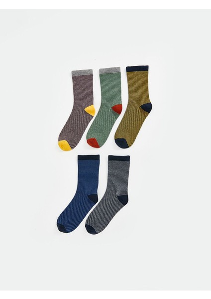 Lcwk Desenli Erkek Çocuk Soket Çorap 5'li
