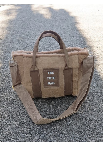 Açık Kahve - The Tote Bag Tek Göz Geniş Iç Hacimli Kalın Askılık Kol Çanta , Çapraz Çanta modelleri