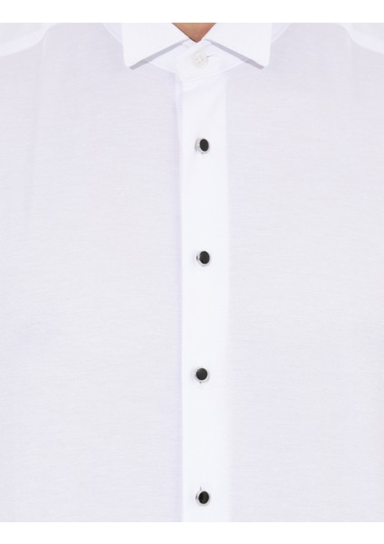 Erkek Beyaz Slim Fit Smokin Gömlek 50251065-VR013