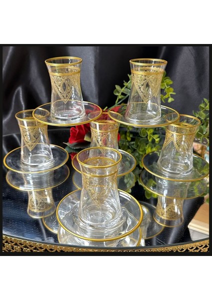 Çay Seti Heybelı Altın Agız Bant 1456 Sırmıne