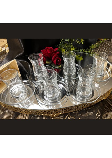 Çay Seti Heybelı Pantolu. 5478 - Gul 160 cc