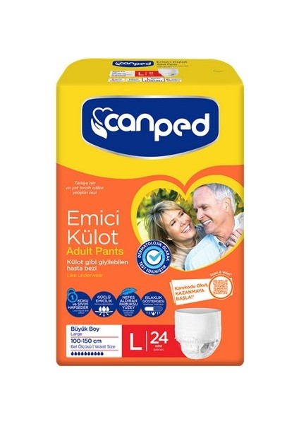 Emici Külot L-Büyük 24'lü (Turuncu Paket)