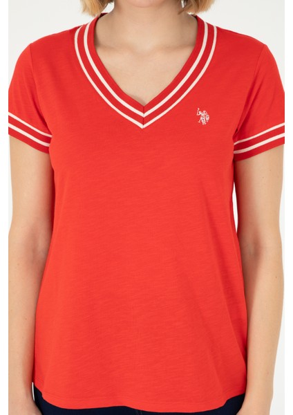 Kadın Kırmızı Tişört 50285848-VR030