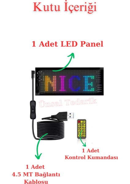 LED Esnek Tabela Araba Dükkan Mağaza LED Şerit Pano Reklam Emoji Isim Özelleştirme Uygulama Destekli fiyatları
