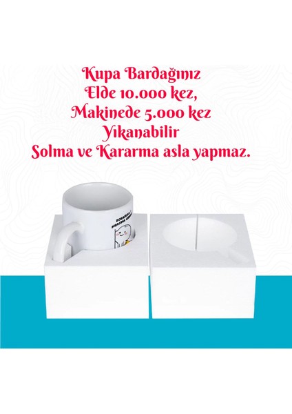 Smile Baskılı Porselen Kupa Kahve Mug Bardak