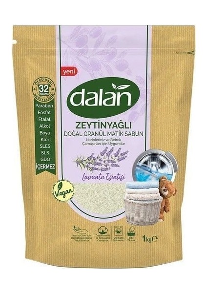 Dalan Zeytinyağlı Doğal Granül Matik Sabun Lavanta Esintisi 1000 gr