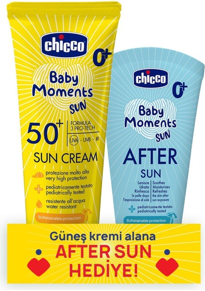 Chicco Baby Moments Sun Güneş Kremi Spf 50+ 75 ml + After Sun Hediye