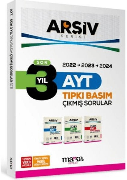 Son 3 Yıl Ayt Arşiv Serisi Çıkmış Sorular Tamamı Video Çözümlü