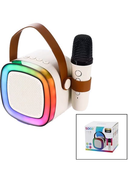 Nostalji Mini Radyo Modelkaraoke Mikrofonlubluetooth Wireless Hoparlör- Speaker USB Şarjlı (4767)
