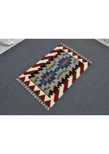 Yeni El Dokuma Benzersiz Kayseri Pınarbaşı Yün Kilim 5505