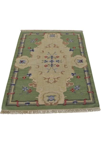 Yeni El Dokuma Özel Tasarım Modern Tarz Yün Kilim 5506