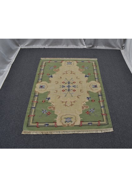 Yeni El Dokuma Özel Tasarım Modern Tarz Yün Kilim 5506