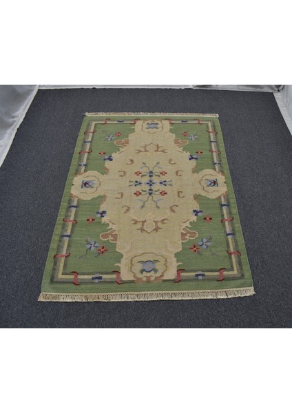 Yeni El Dokuma Özel Tasarım Modern Tarz Yün Kilim 5506