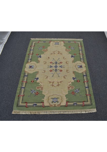 Yeni El Dokuma Özel Tasarım Modern Tarz Yün Kilim 5506