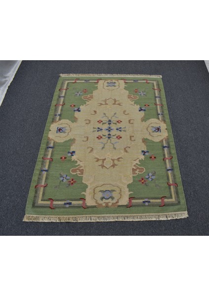 Yeni El Dokuma Özel Tasarım Modern Tarz Yün Kilim 5506