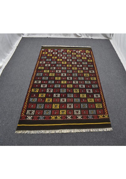 El Dokuma Başyapıt Bergama Yörük Yün Kilim 5504